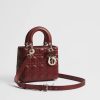 Túi Xách Đeo Chéo Small Lady Dior Bag with Strap Garance Red Cannage Lambskin JTT122 2026