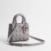 Túi Xách Small Lady Dior Bag with Strap Trianon Gray Cannage Lambskin JTT120 2026 Túi Xách Small Lady Dior Bag with Strap Trianon Gray Cannage Lambskin JTT120 2026