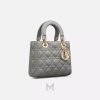 Túi Xách Đeo Chéo Small Lady Dior My ABCDior Bag Stone Gray Cannage Lambskin JTT104 2026