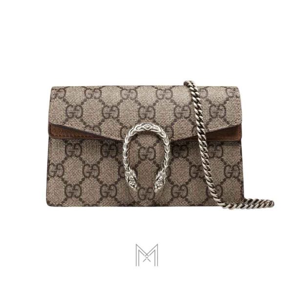 Túi xách đeo chéo mini Gucci Dionysus họa tiết dây bạc chính hãng MHTG014