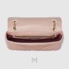 Túi Gucci Marmont xách đeo chéo màu hồng logo GG vàng chính hãng MHTG120 2026