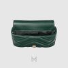 Túi xách đeo chéo mini Gucci Marmont màu xanh lá logo vàng chính hãng MHTG033 2026