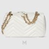 Túi xách đeo chéo Gucci Marmont màu trắng authentic MHTG107 2026