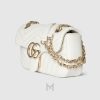 Túi xách đeo chéo Gucci Marmont màu trắng authentic MHTG107 2026