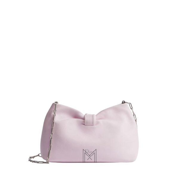 Túi Đeo Chéo Small Dior Bow Bag Rose Songe Lambskin JJT225