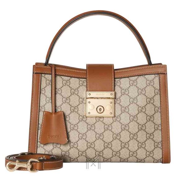 Túi xách Gucci Padlock họa tiết viền nâu authentic MHTG105