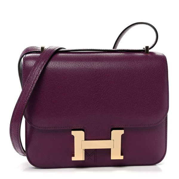 Túi đeo chéo Hermes màu tím hàng hiệu chính hãng MTH31