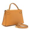 Túi xách Hermes Kelly màu vàng da sần hàng hiệu MTH22 2026