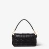 Túi xách Fendi Baguette da màu đen dập nổi hoạ tiết FF MHH065 2026
