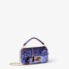 Túi xách đeo chéo Fendi Baguette sequins màu tím MHH076 2026