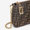 Túi đeo chéo Fendi Baguette màu nâu hoạ tiết FF MHH002 2026