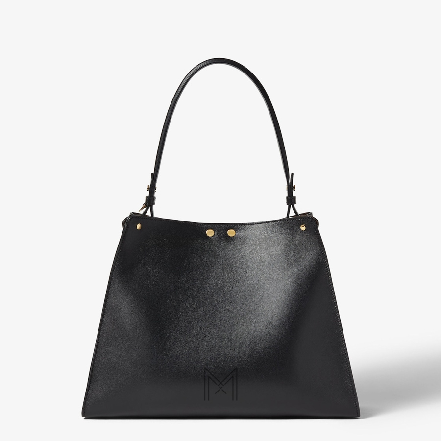 Túi xách Fendi Way Medium màu đen nội thất nâu MHH070 2026 Túi xách Fendi Way Medium màu đen nội thất nâu MHH070 2026