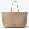 Túi xách tote Fendi Medium Roll màu be da hạt authentic MHH038 2026