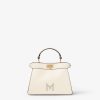 Túi xách đeo chéo da Fendi Peekaboo ISeeU Petite màu trắng kem MHH084 2026 Túi xách đeo chéo da Fendi Peekaboo ISeeU Petite màu trắng kem MHH084 2026