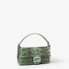 Túi xách đeo chéo Fendi màu xanh hoạ tiết vân da thằn lằn MHH118 2026