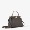 Túi xách đeo chéo da Fendi Peekaboo chính hãng màu nâu MHH099 2026