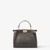 Túi xách đeo chéo da Fendi Peekaboo chính hãng màu nâu MHH099 2026