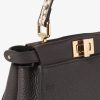 Túi xách đeo chéo da Fendi Peekaboo chính hãng màu nâu MHH099 2026