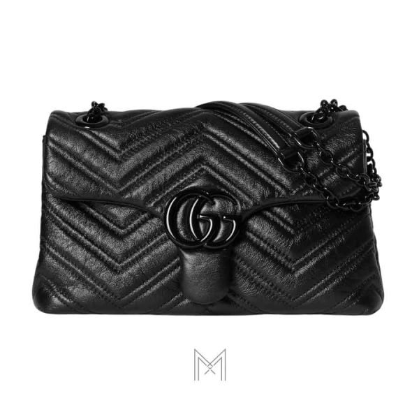 Túi xách đeo chéo Gucci Marmont màu đen chính hãng MHTG117