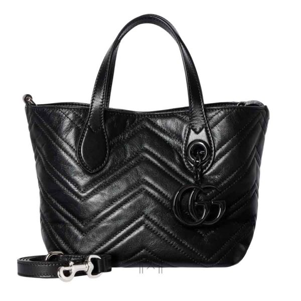 Túi xách đeo chéo mini Gucci Marmont full đen authentic MHTG108