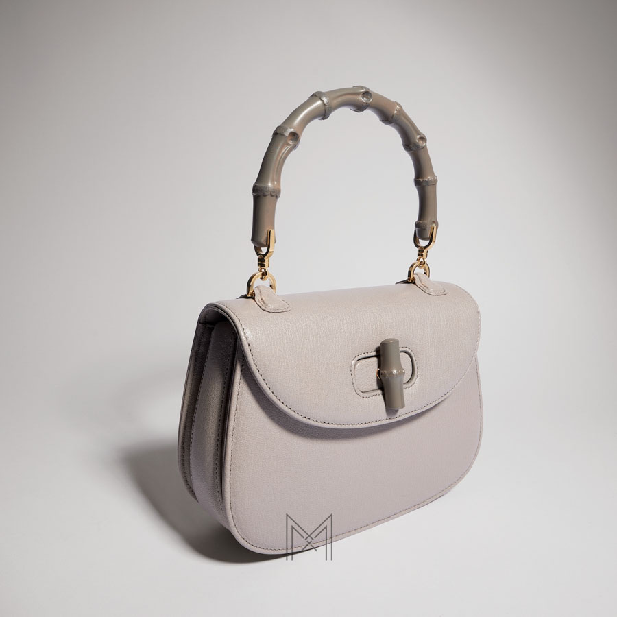 Túi xách đeo chéo Gucci Bamboo 1947 màu xám authentic MHTG167 2026 Túi xách đeo chéo Gucci Bamboo 1947 màu xám authentic MHTG167 2026