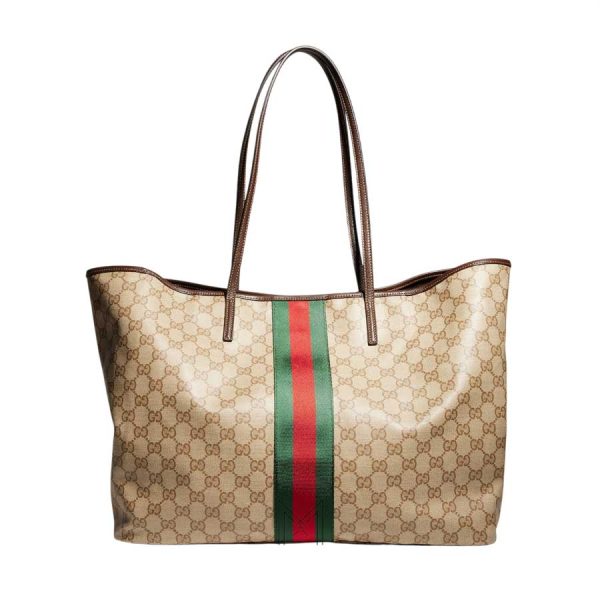 Túi xách tote Gucci Tribeca màu be họa tiết authentic MHTG180
