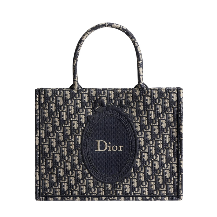Túi Xách Đeo Chéo Medium Dior Book Tote Blue Dior Oblique Jacquard JJT268 2026 Túi Xách Đeo Chéo Medium Dior Book Tote Blue Dior Oblique Jacquard JJT268 2026