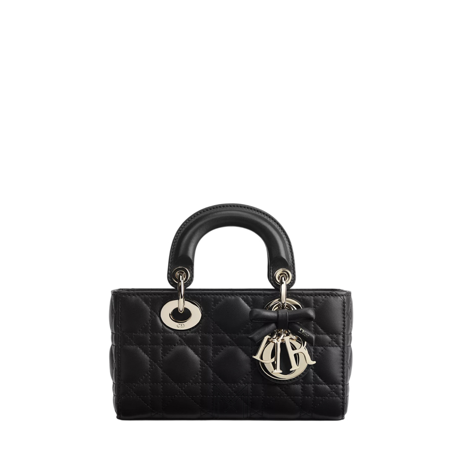 Túi Xách Đeo Chéo Mini Lady D-Joy Bag Black Cannage Lambskin JJT279 2026 Túi Xách Đeo Chéo Mini Lady D-Joy Bag Black Cannage Lambskin JJT279 2026