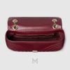 Túi Gucci Marmont xách đeo chéo màu đỏ logo GG vàng chính hãng MHTG119 2026