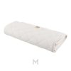 Ví dài Chanel màu trắng da sần logo kim loại màu vàng MHV27 2026