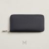 Ví dài Hermes Silk'In Classique màu đen xanh caban MVH11 2026