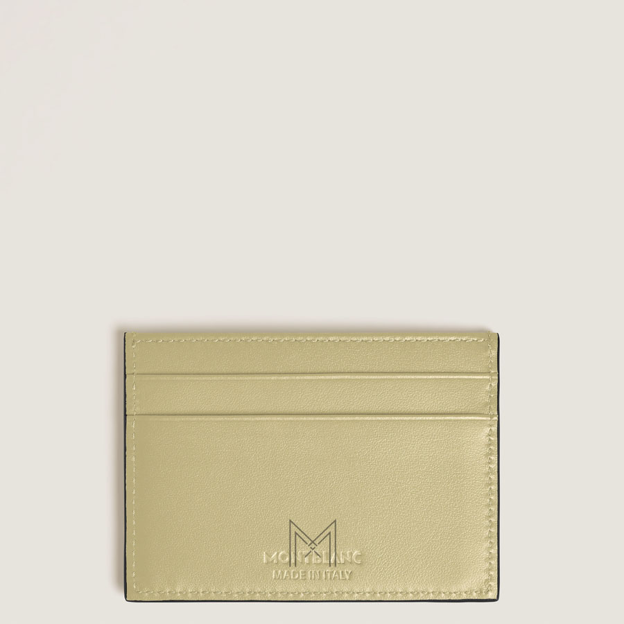 Ví Montblanc kẹp thẻ 5 ngăn màu be vân đan chéo authentic MHVM013 2026 Ví Montblanc kẹp thẻ 5 ngăn màu be vân đan chéo authentic MHVM013 2026
