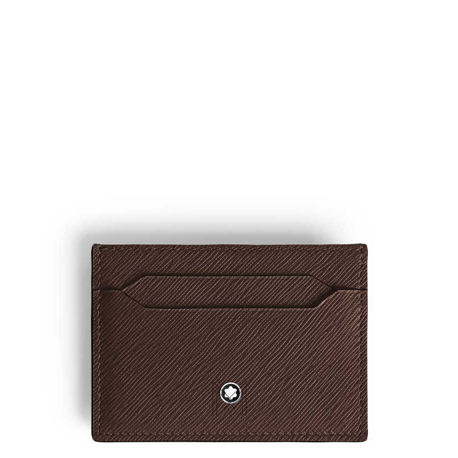 Ví Montblanc kẹp thẻ 5 ngăn màu nâu đậm da hạt authentic MHVM014 2026 Ví Montblanc kẹp thẻ 5 ngăn màu nâu đậm da hạt authentic MHVM014 2026