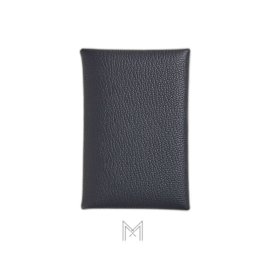 Ví đựng thẻ Hermes màu xám xanh da sần hàng hiệu MVH104 2026 Ví đựng thẻ Hermes màu xám xanh da sần hàng hiệu MVH104 2026