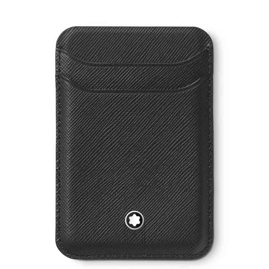 Ví đựng thẻ cho điện thoại Montblanc màu đen da hạt MHVM001 2026 Ví đựng thẻ cho điện thoại Montblanc màu đen da hạt MHVM001 2026