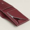 Ví gập đôi Hermes H Sellier màu đỏ da Epsom MVH27 2026