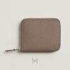 Ví ngắn Hermes nữ khoá kéo Zip màu nâu ghi da Epsom chính hãng MVH04 2026