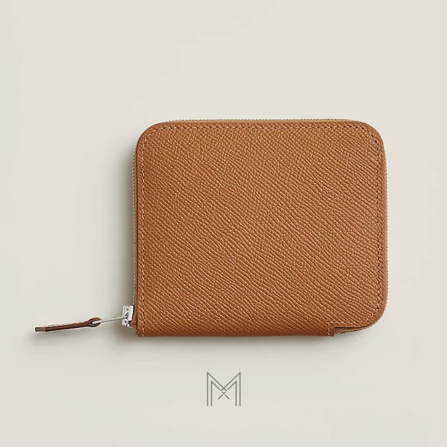 Ví ngắn Hermes nữ khoá kéo Zip màu nâu da Epsom chính hãng MVH02 2026 Ví ngắn Hermes nữ khoá kéo Zip màu nâu da Epsom chính hãng MVH02 2026