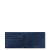 Ví Montblanc ngắn 6 ngăn màu xanh navy vân đan chéo chính hãng MHVM042 2026
