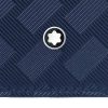 Ví Montblanc ngắn 6 ngăn màu xanh navy vân đan chéo chính hãng MHVM042 2026