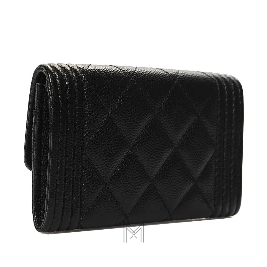 Ví ngắn Chanel caviar màu đen hàng hiệu authentic MHV22 2026 Ví ngắn Chanel caviar màu đen hàng hiệu authentic MHV22 2026