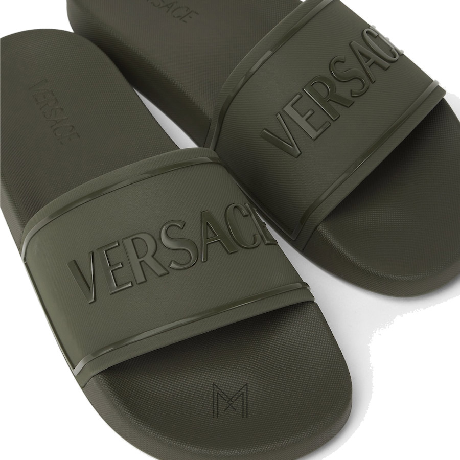 Dép lê cao su Versace màu xanh rêu authentic MGV008 2026 Dép lê cao su Versace màu xanh rêu authentic MGV008 2026