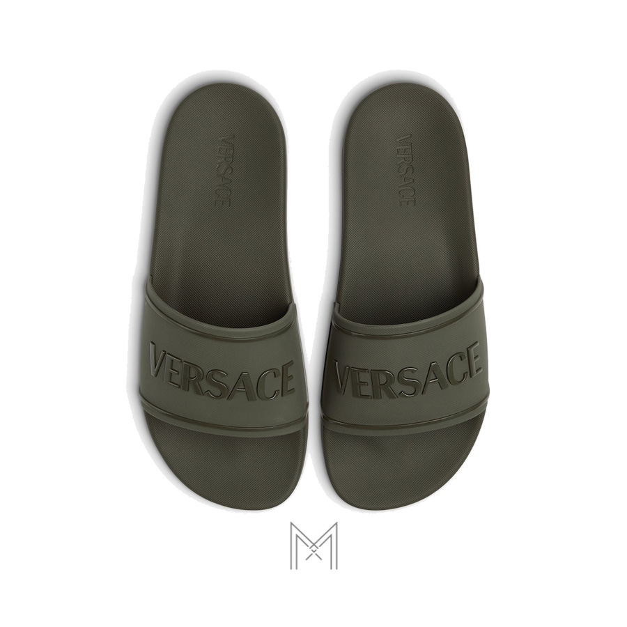 Dép lê cao su Versace màu xanh rêu authentic MGV008 2026 Dép lê cao su Versace màu xanh rêu authentic MGV008 2026