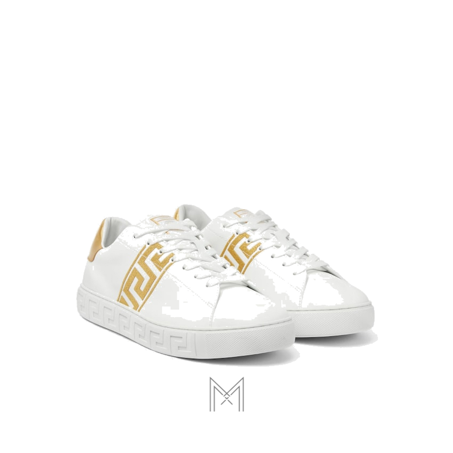 Giày thể thao Versace màu trắng hoạ tiết Greca vàng MGV035 2026 Giày thể thao Versace màu trắng hoạ tiết Greca vàng MGV035 2026