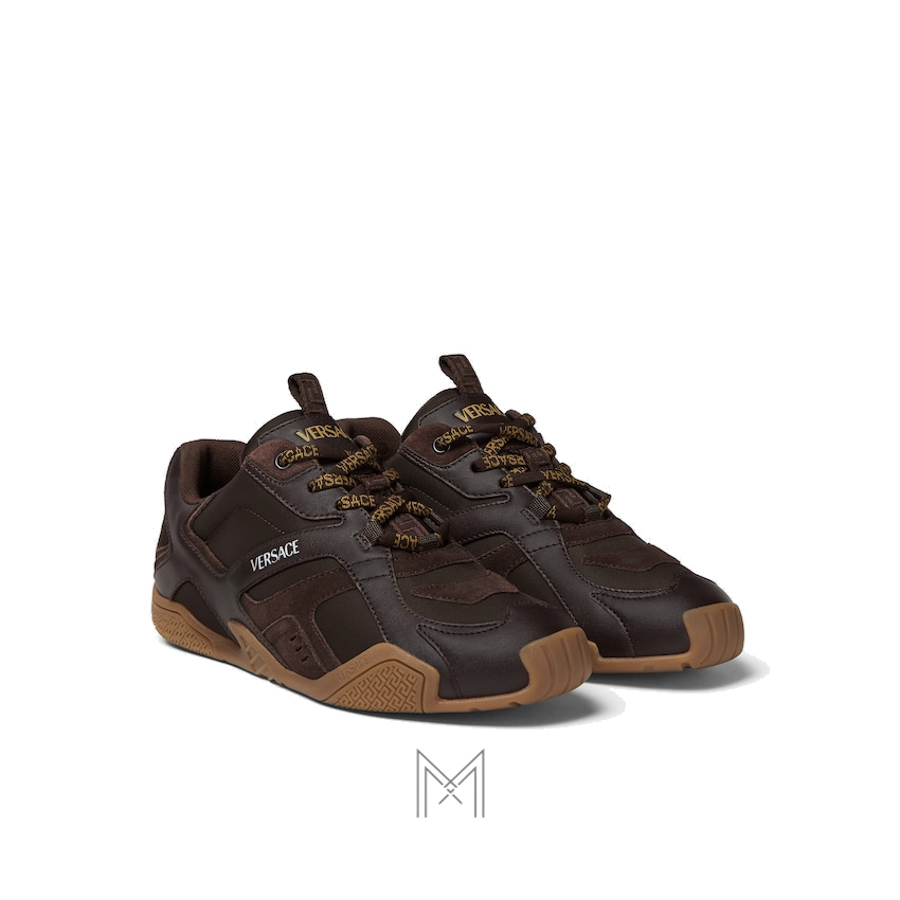 Giày thể thao Versace Galaxia da màu nâu authentic MGV019 2026 Giày thể thao Versace Galaxia da màu nâu authentic MGV019 2026