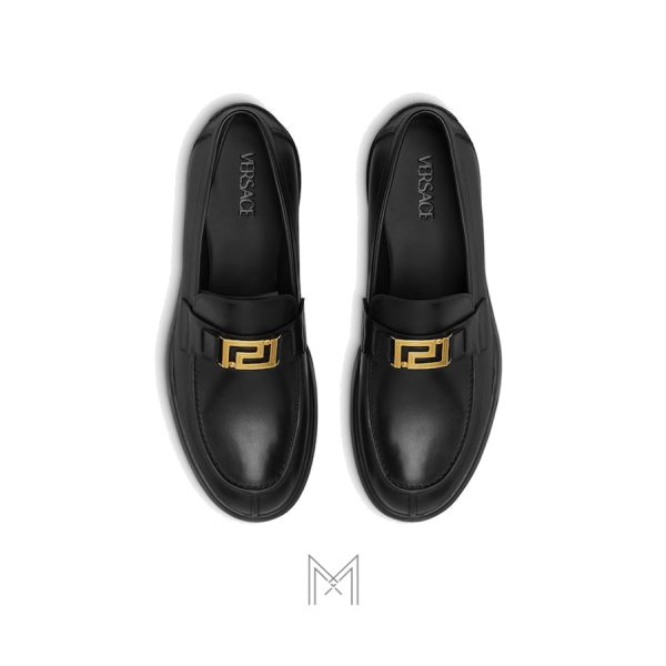 Giày Versace Greca loafer màu đen chính hãng MGV101