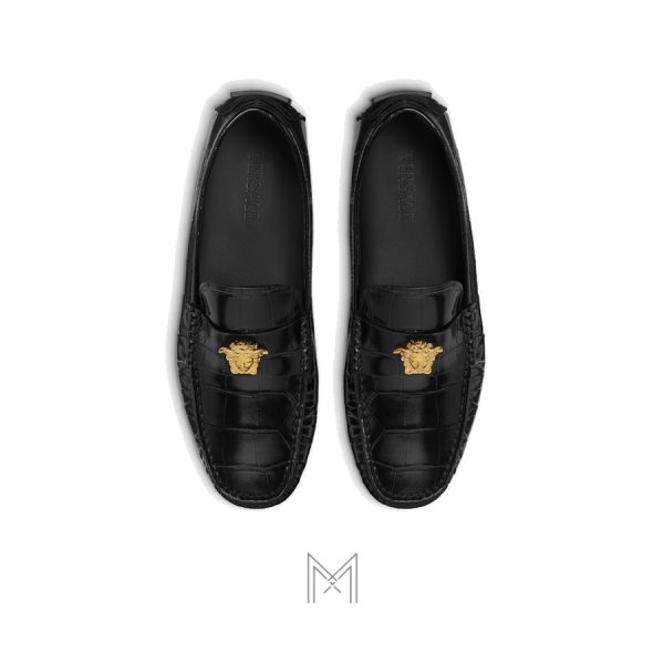 Giày lười Versace Medusa màu đen chính hãng MGV077