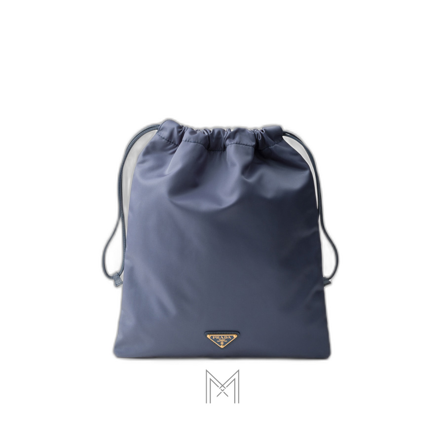 Túi xách dây rút Prada màu xanh chính hãng MHTP002 2026 Túi xách dây rút Prada màu xanh chính hãng MHTP002 2026