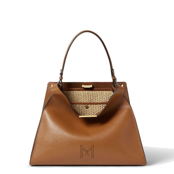 Túi xách Fendi Way Medium da màu nâu chính hãng MHH074