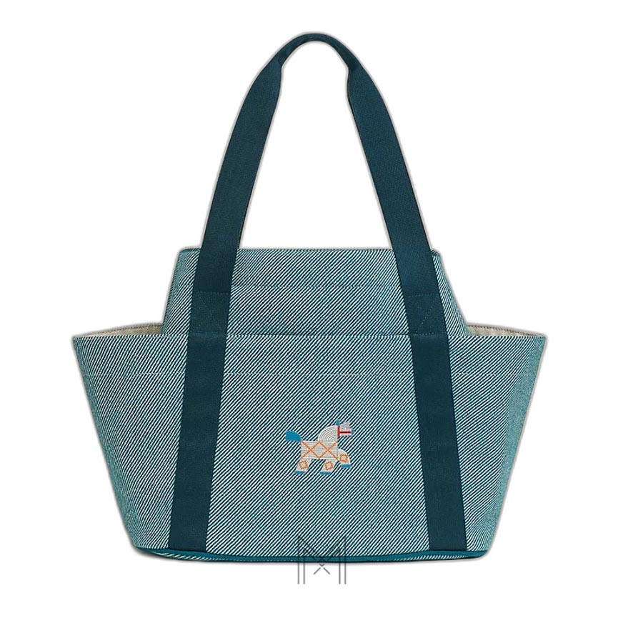 Túi xách Hermes Animaux Nattes màu xanh hàng hiệu MTH012 2026 Túi xách Hermes Animaux Nattes màu xanh hàng hiệu MTH012 2026